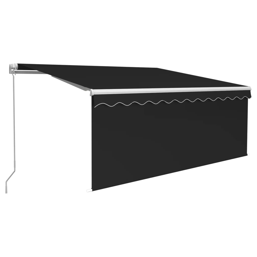 vidaXL Markise Manuell Einziehbar mit Rollo & LED 3x2,5m Anthrazit Image