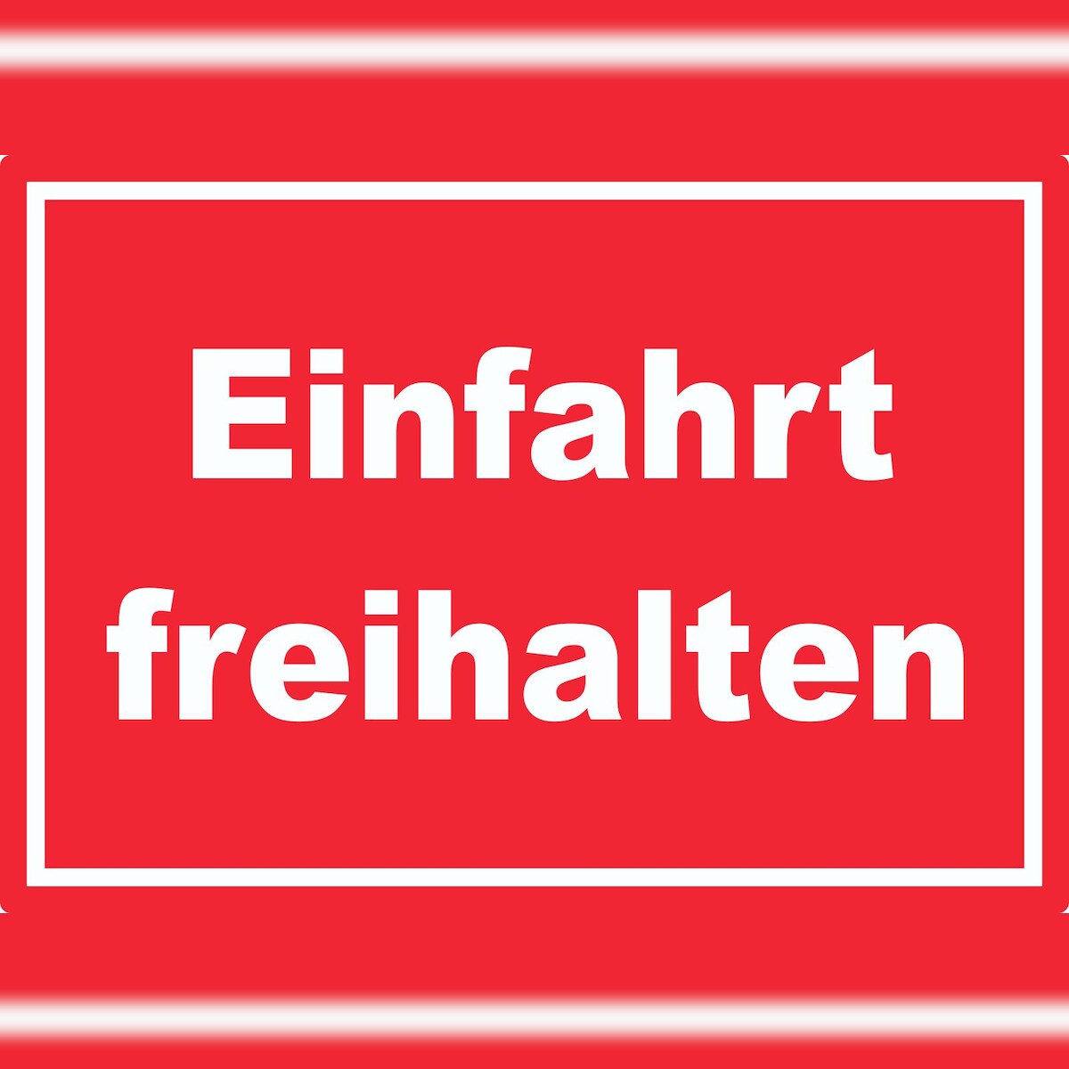 HB-Druck Einfahrt freihalten Aufkleber weiß-rot A0 (841x1189mm) Image