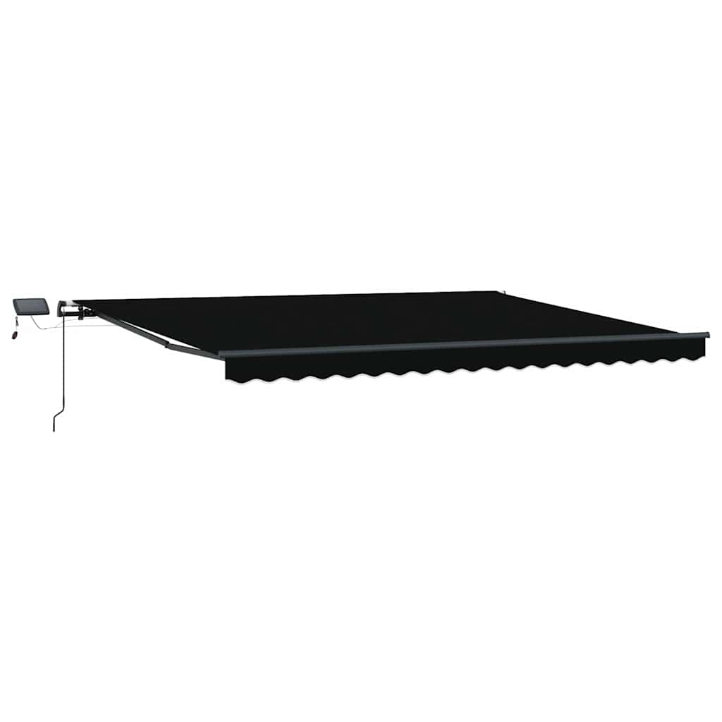 vidaXL Einziehbare Markise Schwarz 400 x 300 cm Stoff Image