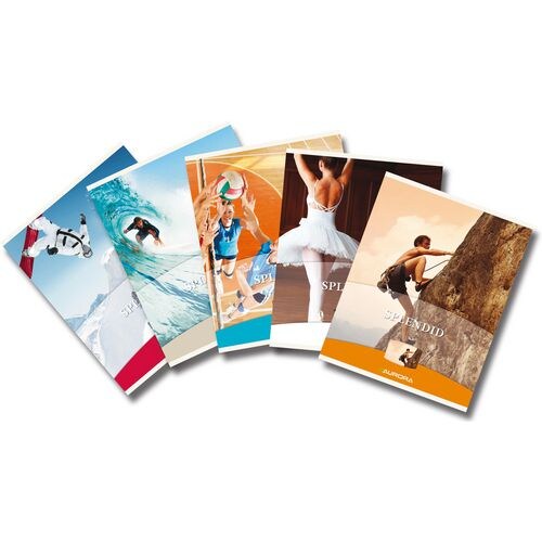 AURORA Schulheft ST18L2 Farbig Sortiert Liniert Perforiert DIN A5 36 Blatt Image