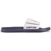 Badesandale LOTTO, Gr. 46, blau (navy, weiß), Synthetik, sportlich, Schuhe, mit praktischem Klettverschluß