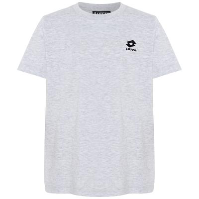 T-Shirt LOTTO, Kinder, Gr. 170/176, grau (high, rise), 95% Baumwolle, 5% Viskose, clean, sportlich, normal, Rundhals, Kurzarm gerader Abschluss, Shirts, - mit kleiner Logostickerei Image
