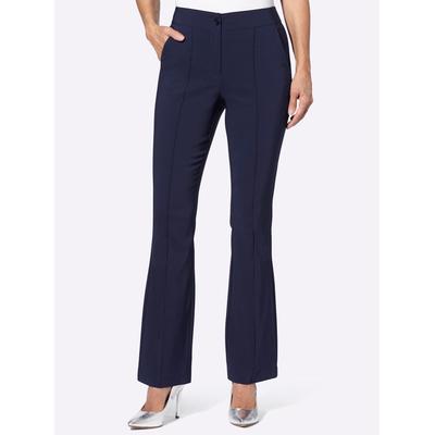 Webhose CLASSIC BASICS, Damen, Gr. 22, Kurzgrößen, blau (marine), 72% Viskose, 25% Polyamid, 3% Elasthan, unifarben, Hosen Image