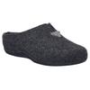 Hausschuh JOSEF SEIBEL "Cholet 06", Damen, Gr. 39, anthrazit kombiniert, Filz, Basic, Schuhe, Pantoffel, Slipper mit dezentem Absatz und in Weite H