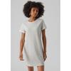 Jerseykleid VERO MODA "VMSASHAMILLA SS SWEAT DRESS NOOS", Damen, Gr. L (40), N-Gr, grau (light grau melange), Jersey, Obermaterial: 82% Polyester, 18% Baumwolle, meliert, casual, normal, Rundhals, Kurzarm, Kleider