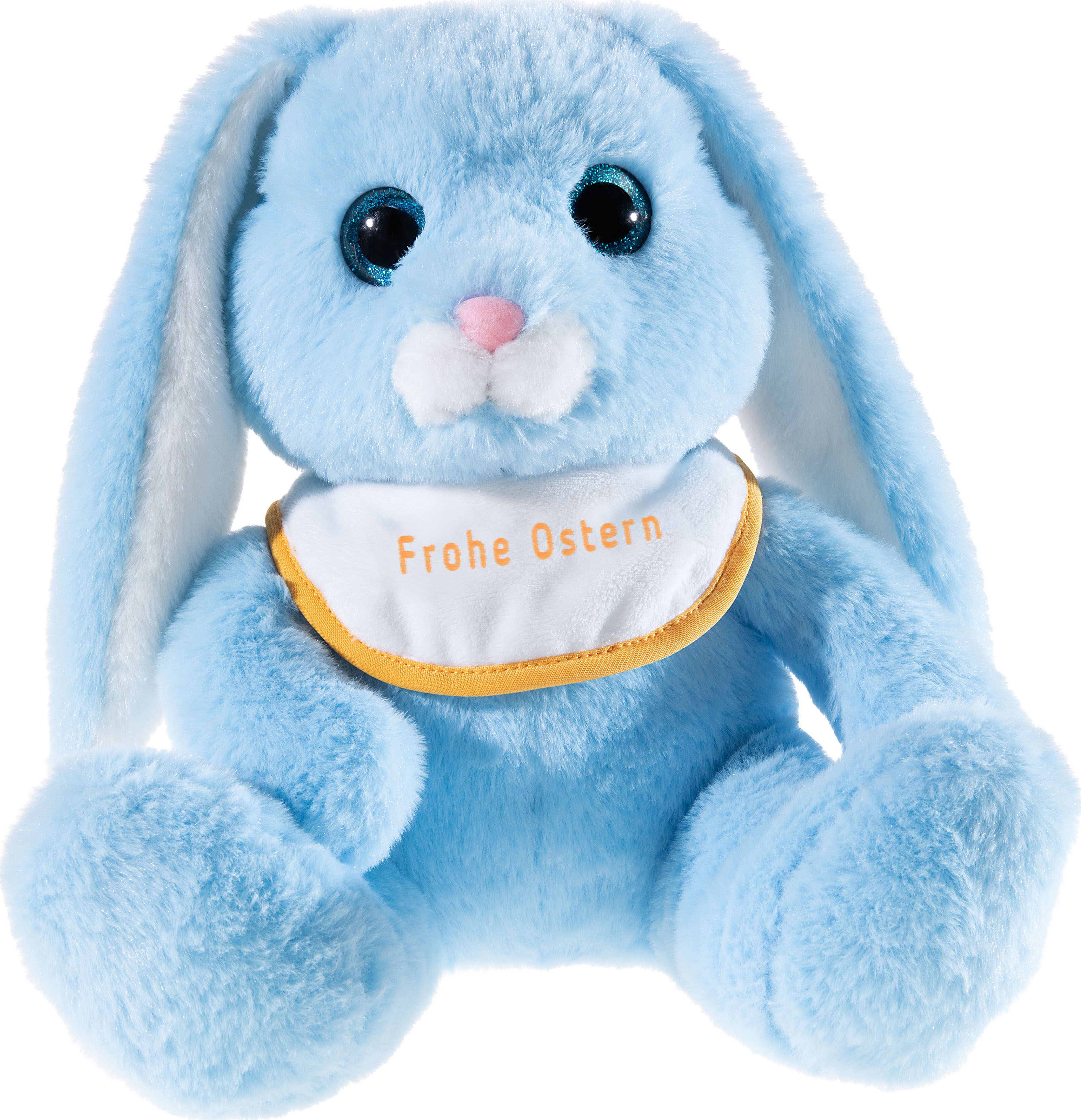 Kuscheltier HEUNEC "Hase Milchschnute, blau", blau (hellblau), Plüschfiguren, KinderH:25cm, Kuscheltier, mit Lätzchen, H:25cm