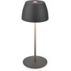 B.K.LICHT Außen-Tischleuchte "BK_TL1606 Mini Akku LED Tischlampe, Touchdimmer, mit USB-C", grau (anthrazit), Ø 8,00cm H: 20,00cm, Lampen, 2.700 K, 150Lm, 2,5W, Akku wechselbar, max. 24h Leuchtdauer, Anthrazit