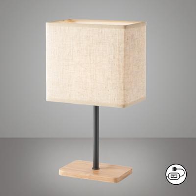 EASY BY FHL LED Tischleuchte "Kate", beige (sandschwarz), H: 30,00cm, Lampen, Tischleuchte,Stoffschirm,Schnurschalter,Hochwertige Verarbeitung Image