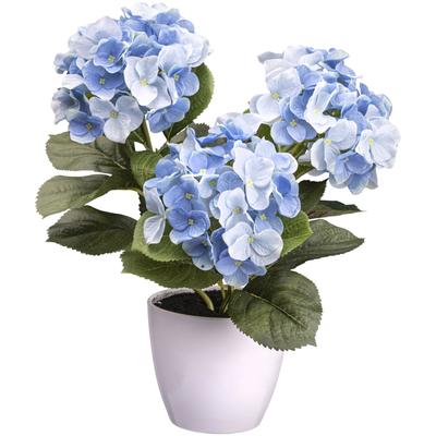 Kunstblume CREATIV GREEN "Hortensienbusch", blau, H:32cm, Obermaterial: 85% Polyester, 15% Polyethylen, Kunstpflanzen Image