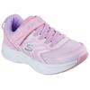 Sneaker SKECHERS "MICROSPEC TREAD", Kinder, Gr. 32, bunt (rosa, lavendel), Lederimitat, Textil, kontrastfarbene Details, sportlich, Schuhe, Klettschuh mit Gummizug, Größenschablone zum Download