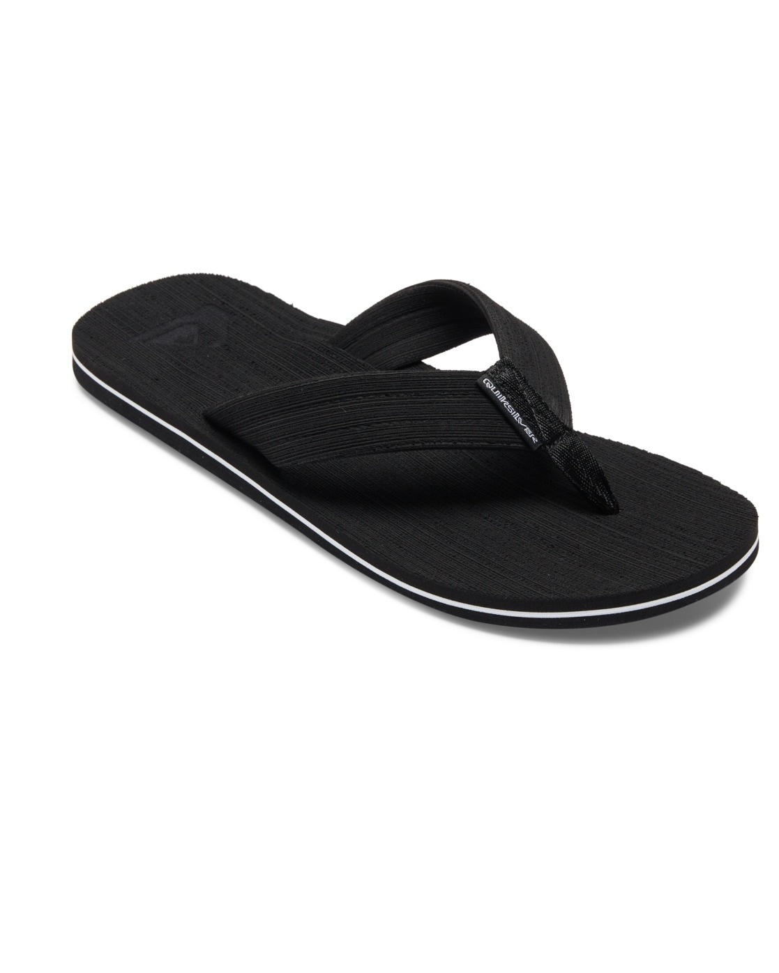 Sandale QUIKSILVER "Molokai Layback", Herren, Gr. 8(41), schwarz-weiß (schwarz, weiß, schwarz), Obermaterial: Synthetikmaterial / Außensohle: Moosgummi, Schuhe Sandale