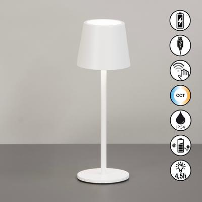 EASY BY FHL Außen-Tischleuchte "Roxi", beige (sandweiß), 1 flammig, Ø 9,00cm H: 27,50cm, Lampen, lange Leuchtdauer Image