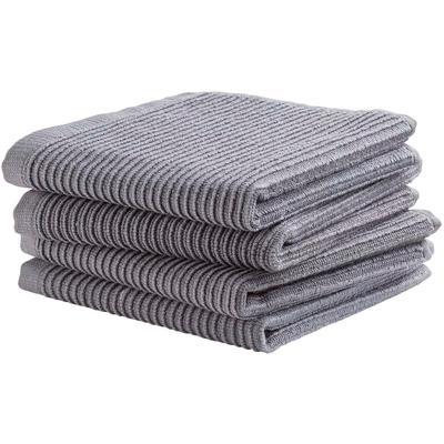 Spültuch DDDDD "Basic", grau, B:30cm L:30cm, 100% Baumwolle, Geschirrtücher, mit luxuriöser Rippenstruktur und optimale Feuchtigkeitsaufnahme Image