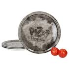 4x Perfetto Pizzateller Schwarz Ø 31,5 cm 4 Personen Porzellan Servier-Platte