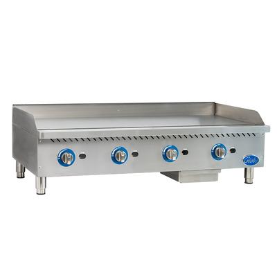 Globe GG48TG 48" Gas Commercial Griddle w/ Thermostatic Controls - 1" Steel Plate, Convertible, Stainless Steel, Gas Type: Convertible