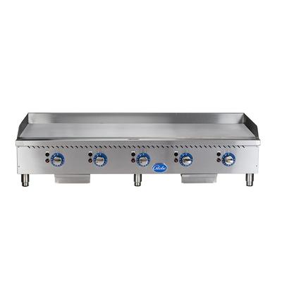 Globe GG60TG 60" Gas Commercial Griddle w/ Thermostatic Controls - 1" Steel Plate, Convertible, Stainless Steel, Gas Type: Convertible