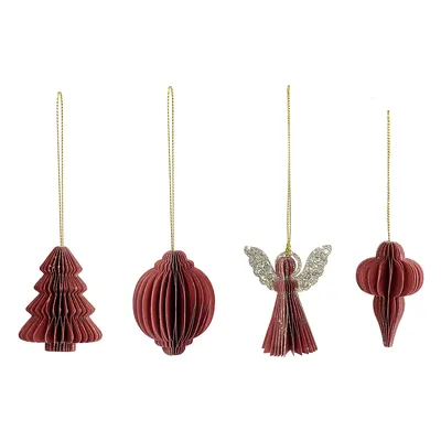 Waben Hänger Weihnachten, rot Image