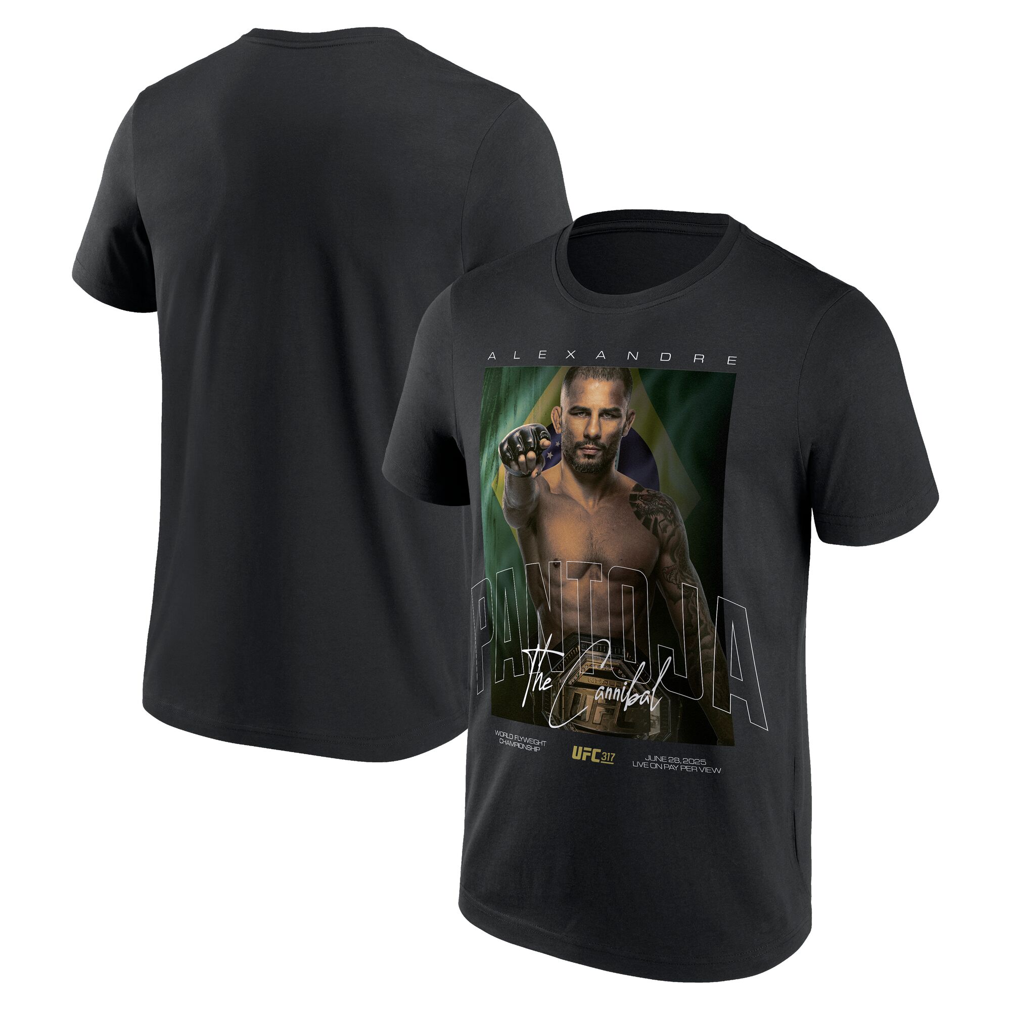 Alexandre Pantoja UFC 317 Fighter T-Shirt - Schwarz - Herren Image