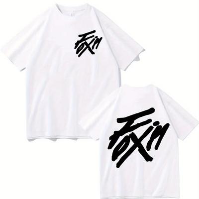 "TEMU "flx On" Print T Shirs Fashion Hip Hop Short Sleeve T-shirt Men Women High Quality Cotton T-shirts" Image