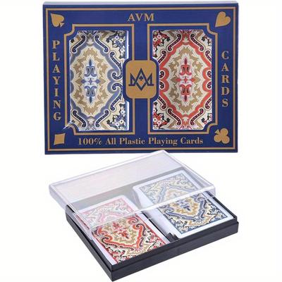 TEMU 1set In - Premium Playing Cards With Intricate And Clear Storage Box, Ideal For Family Gatherings, Friend Gatherings, Outdoor Picnics, And Waiting Image