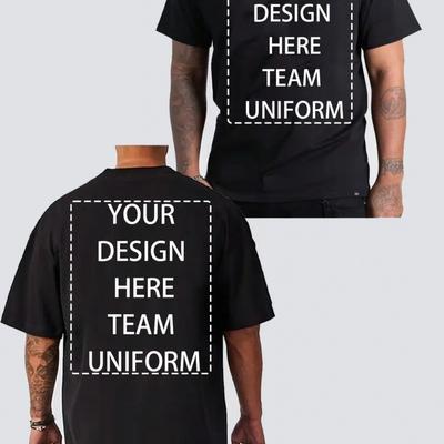 TEMU Customizable Polyester T-shirt For - Personalize With Text/logo/image, Casual Crew Neck Short Sleeve Knit Top For All , Breathable Fabric, Machine Washable, Custom T Shirt Image