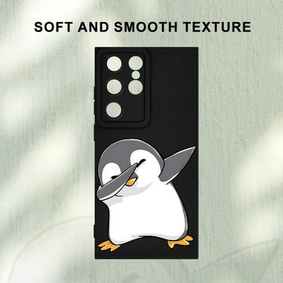TEMU A Tpu Phone Case Featuring Dancing Penguins, Compatible With A05/a15/a14/a52/a23/a53/a54/s23/a32/a25/s20/s21/s24/fe/uhd/4g/5g Models. Image