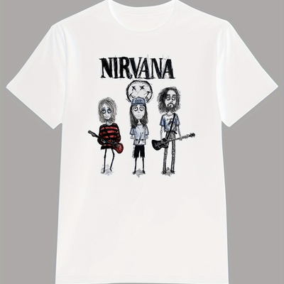 TEMU All//all Casual Round Neck Polyester Fiber (polyester) Polyester Portrait Women's T-shirt Image