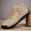 Neue 2025, handgefertigte Leder-Casual-Herrenschuhe, Design-Turnschuhe, atmungsaktive Lederschuhe für Herren, Stiefeletten im Freien