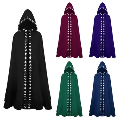 Kapuzenumhang Plus-Size Mittelalterlicher Renaissance-Umhang für Halloween Cosplay Mittelalterlicher Umhang Männer Frauen Halloween-Cosplay-Kostüme Umhang Image