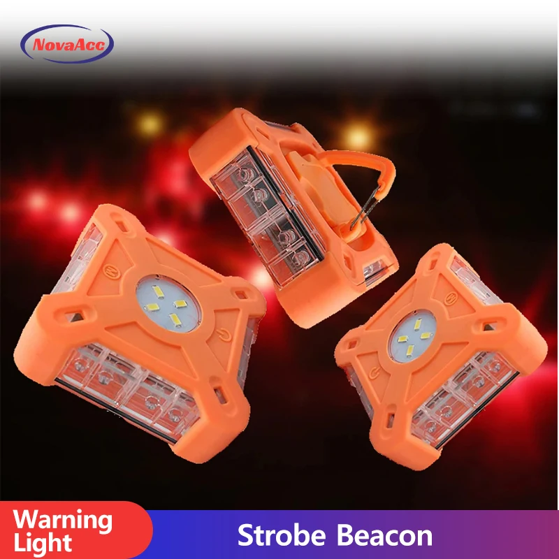 NUOVA luce di sicurezza stradale di emergenza magnetica IP44 LED svasato stradale LED rosso torcia svasata di sicurezza luci notturne di avvertimento
