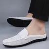 Große Größe 47 Männer Hausschuhe Leder Slipper Mokassins Outdoor-Schuhe rutsch feste Männer Freizeit schuhe Sommer Frühling Mode Männer Schuhe