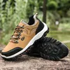 MAEDEF Outdoor-Turnschuhe für Herren, wasserdicht, leicht, atmungsaktiv, Leder, Freizeitschuhe, bequeme Wanderschuhe, modische Herrenschuhe