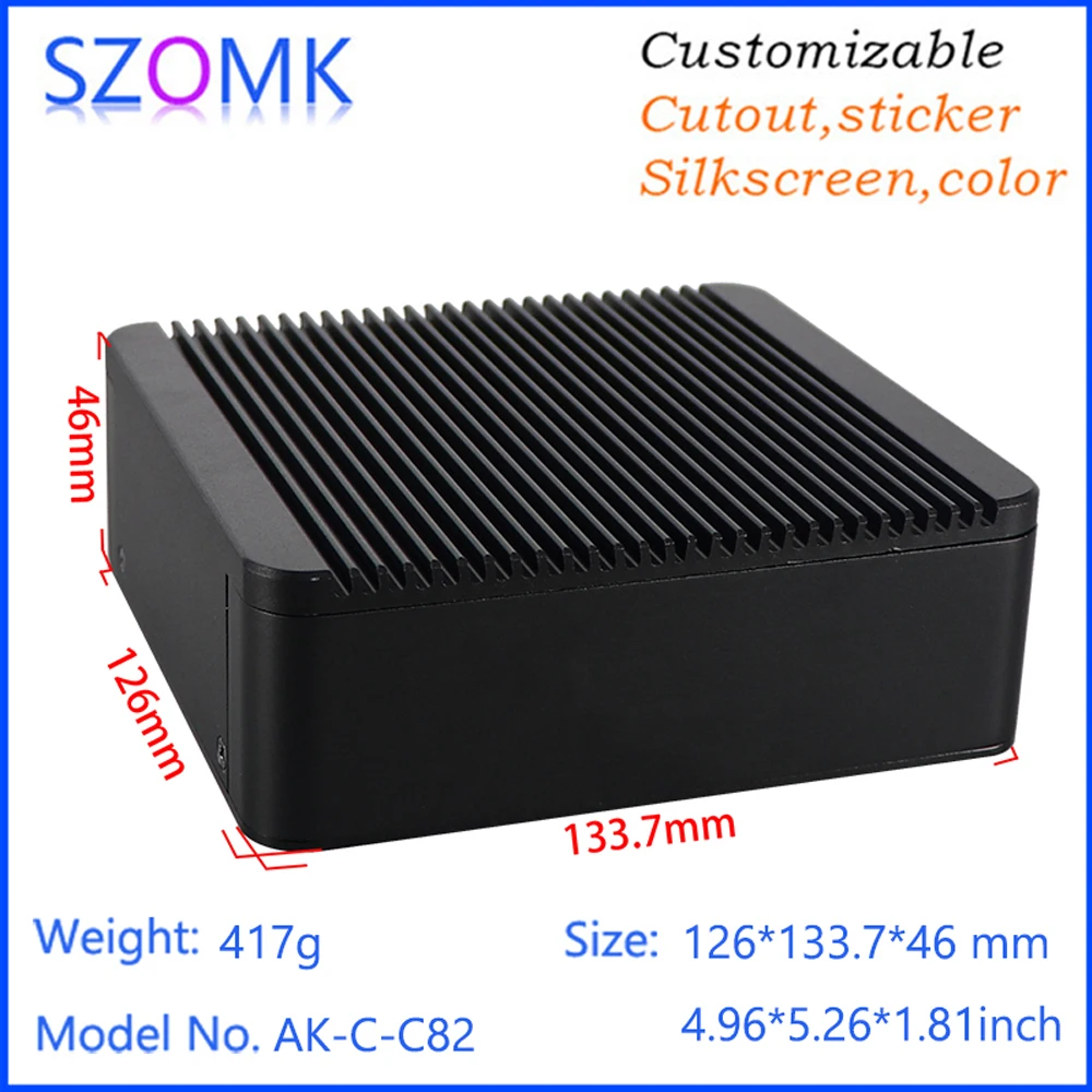 1 Stück schwarzes Aluminium gehäuse Mini elektronische Projekt box Image