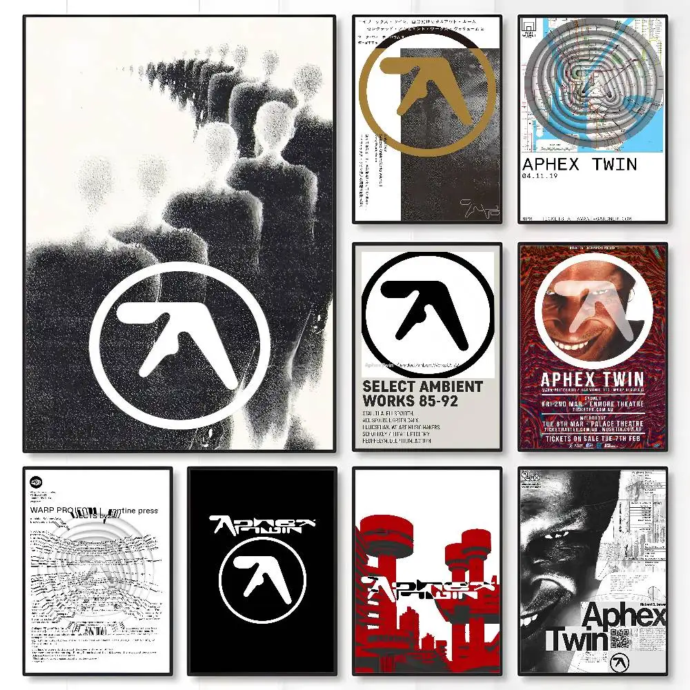 DJ A-Aphex Twin Poster, wasserdicht, Wandkunst-Aufkleber für Bar, Wohnzimmer, Vintage-Dekor, hochwertiger Druck, Geschenk
