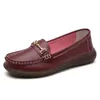 2024 Frühling Herbst Damen Set tragen flache Plattform Slipper Leder lässig Damenschuhe große Größe 35-44 Mutter Schuhe zu Fuß