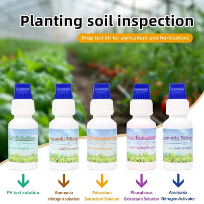 4 in 1 Soli Test Kit NPK Levels PH Test Liquid Nitrogen Phosphorus Potassium Control Sheet Test Reagents Garden Farm Plant