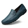 Lässige Luxusmarke formale Herren Slipper Mokassins italienische atmungsaktive Slip auf männlichen Boots schuhen plus Größe Echt leder Herren schuhe