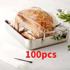 100pcs 25*38CM Heat Resistance Cooker Liner Roasting Turkey Bag For Cooking Medium Size Oven Bag Baking Crock Pot Liners