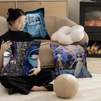 Film C-Corpse Cartoon Braut Anime 45*45 cm Kissen Abdeckung Kissen Abdeckung Dekor Kissen Hause Kissenbezug für Couch Kissen Image