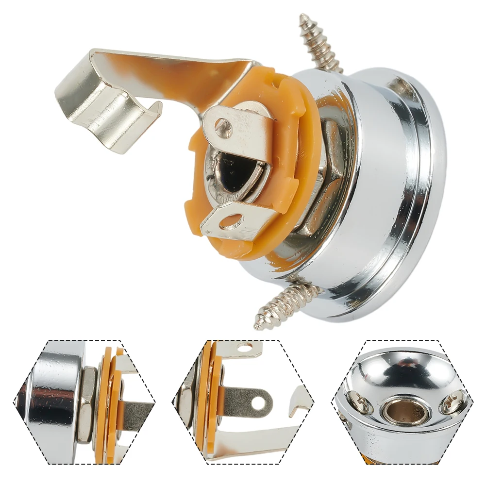 Gitarre Buchse Jack Zubehör Gitarre Steckdosen Platte Halter Für Tele Elektrische Gitarre Zubehör Elektrische Gitarre Teile Image