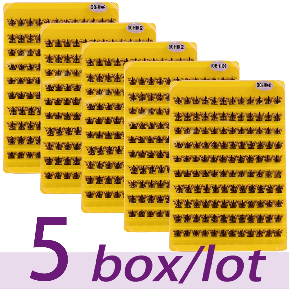 3er-Pack/5er-Pack Cluster-Wimpern, D-Curl, individuelle Wimpern-Cluster, falsche Wimpernverlängerung, natürlicher Look, wiederverwendbar Image