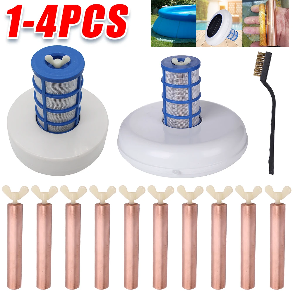 Solar-Pool-Ionisator, Kupfer-Silber-Ionen-Schwimmbad-Reiniger, tötet Algen, Pool-Ionisator für den Außenbereich, Ersatz-Solar-Kupfer-Anode Image