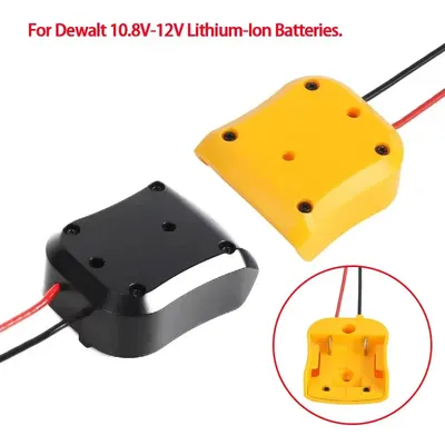 New For Dewalt Adapters 10.8V-12V Battery Power Connector Adapter Dock Holder With 14 Awg Wires Connectors Power