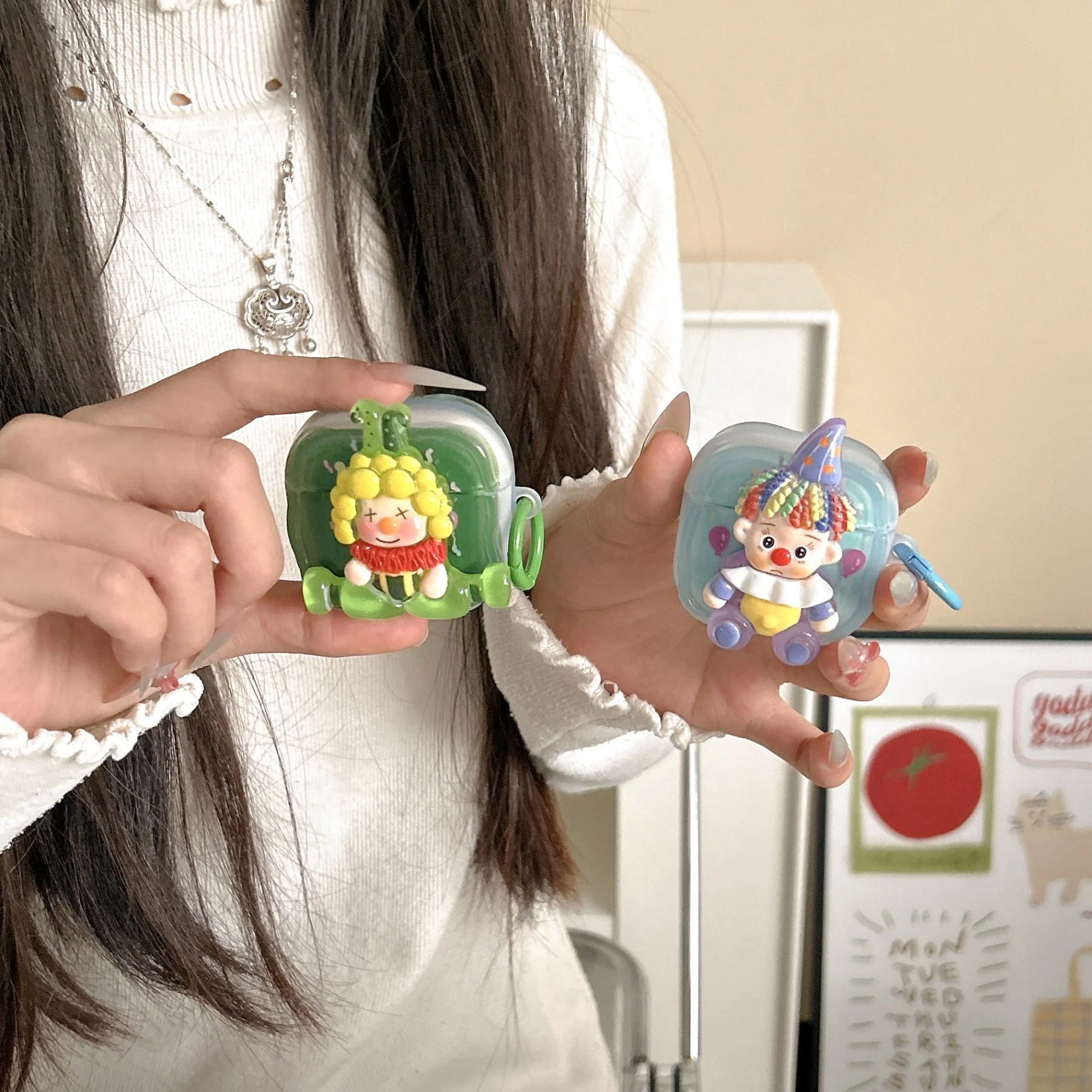 Niedliche 3D-Joker-Abdeckung für Apple AirPods 4, Kopfhörer-Hülle für Airpods Pro 2 Pro 3 2 1 Schutzhülle Image