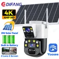 4K 8MP AOV Telecamera Solare 4G Sim Card Wireless Solar Cam Doppio Schermo 10400mAh Batteria Video Sorveglianza Yoosee Solar Cam 4G CCTV