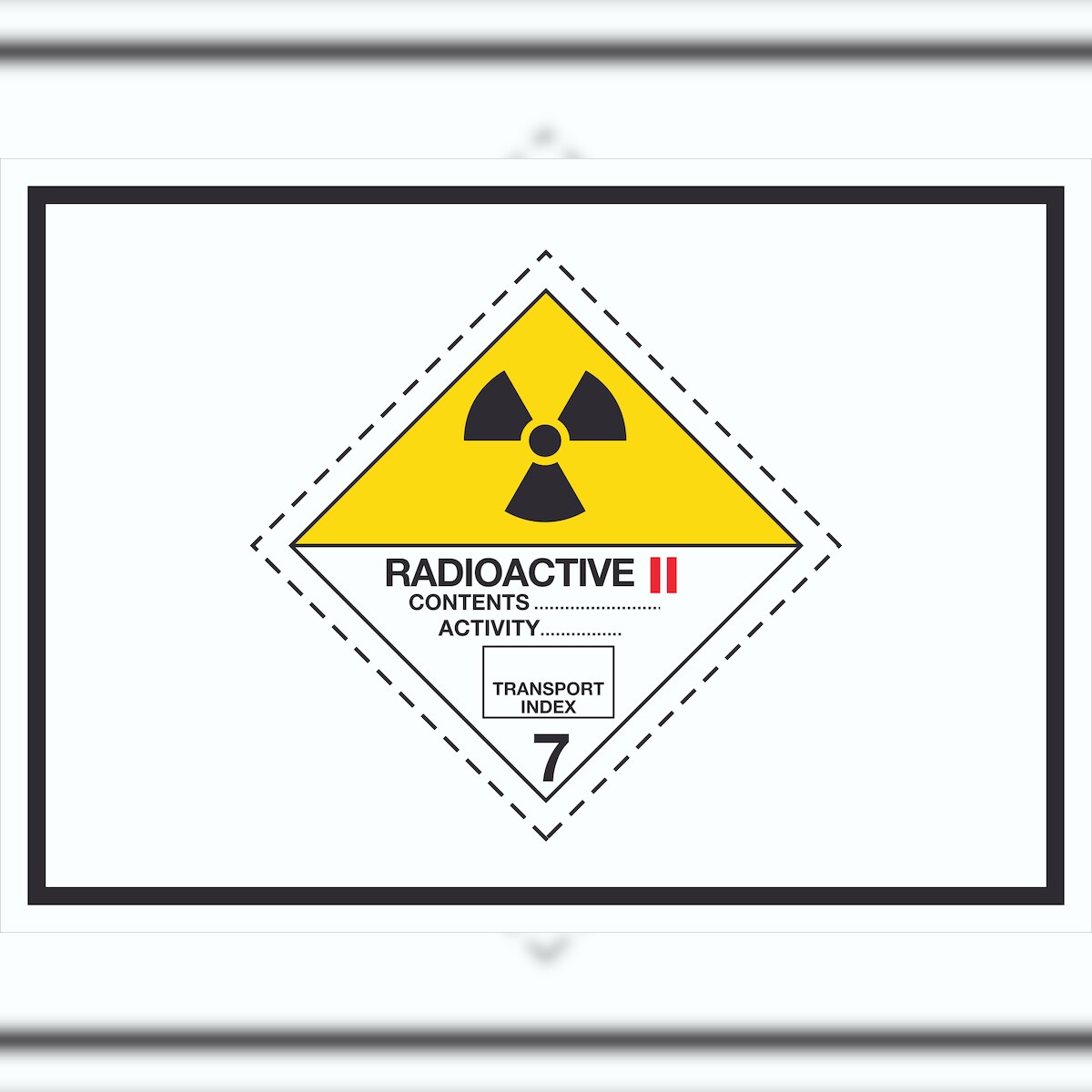 HB-Druck Schild radioaktive Stoffe Symbol Radioactive II-GELB A6 Rückseite selbstklebend Image