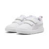 Sneaker PUMA "COURTFLEX V3 DOTTY V INF", Gr. 26, puma weiß, lila frost, Synthetik, unifarben, sportlich, Schuhe, für Kinder