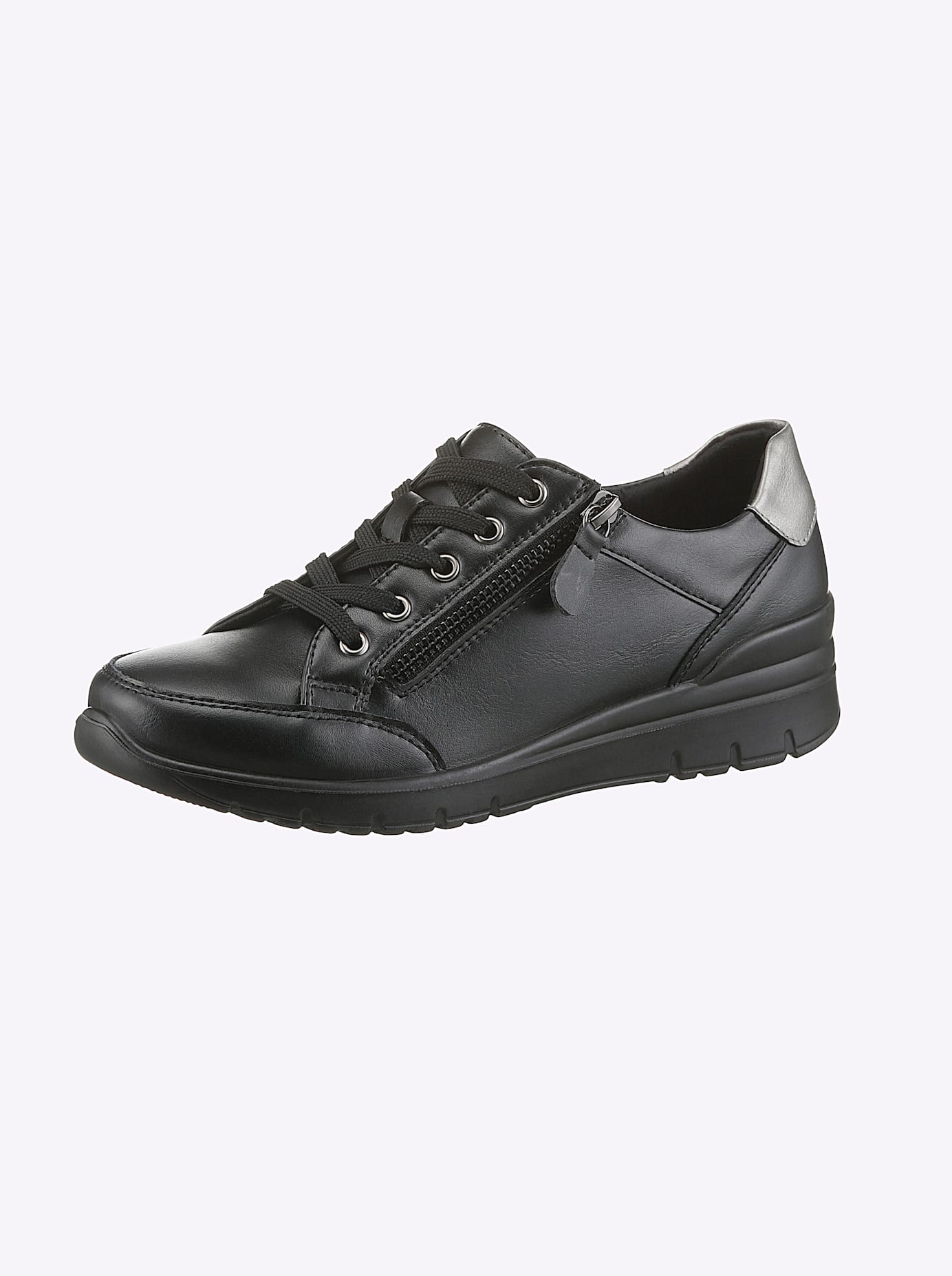 Sneaker CASUAL LOOKS, Damen, Gr. 39, schwarz, Lederimitat, Schuhe Sneaker