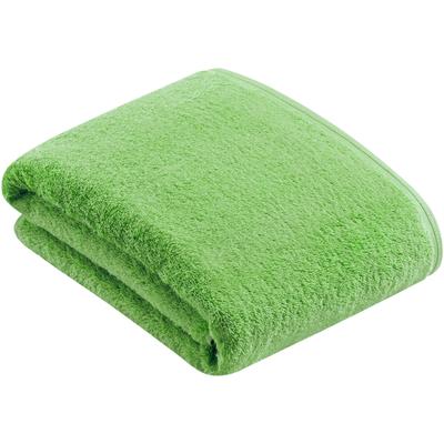 Badetuch VOSSEN "Vegan Life x Veganista", grün (nougat me good), B:100cm L:150cm, Webfrottier, Obermaterial: 100% Baumwolle, Handtücher (Packung), außergewöhnlich weich Image