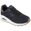 Sneaker SKECHERS "UNO-JUNGLE NITE", Damen, Gr. 42, schwarz (schwarz, leo), Lederimitat, animal-print, sportlich, Schuhe, Schnürschuh, Freizeitschuh mit Wedge-Absatz